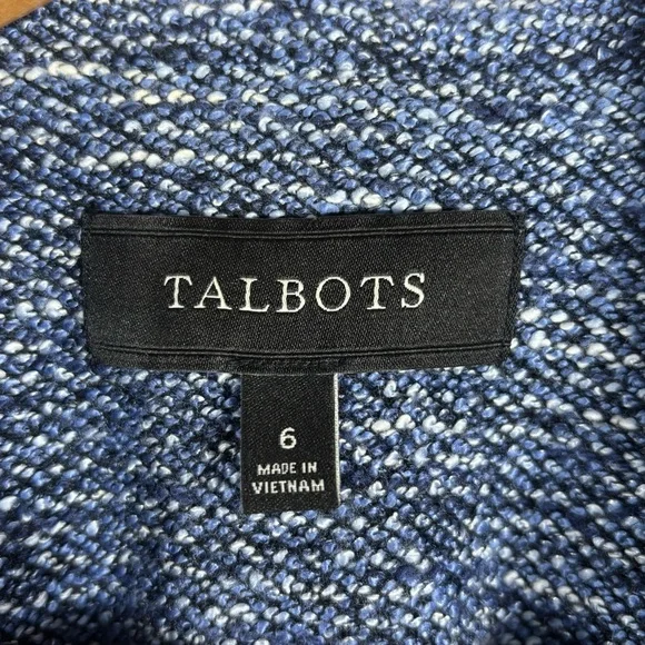 Talbots Textured Navy Blazer - Picture 3 of 6